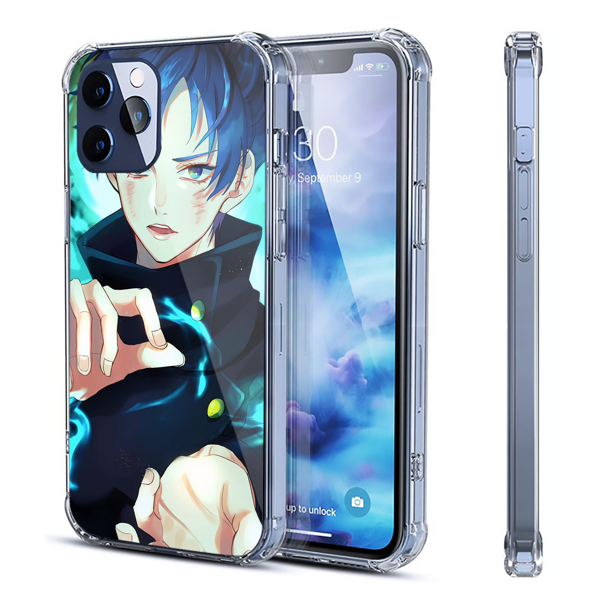 （画像用） 呪術廻戦 Jujutsu Kaisen 【iPhone 12シリーズ対応】透明スマホケース（クリアソフトケース）
